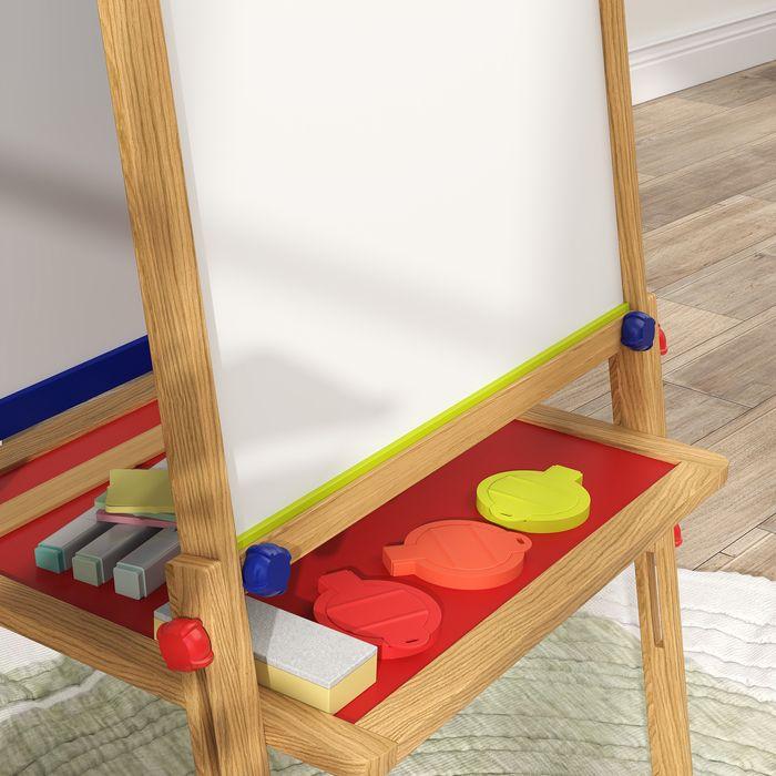 Immagine prodotto Swisshandel24 3-in-1 Kindertafel höhenverstellbar, doppelseitige Kinder Staffelei mit Ablage