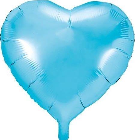 Produktbild Partydeco Herzballon Hellblau 45cm (1 x)