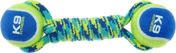 Actual product image Zeus Dog Toy K9 Fitness Rope & TPR Tennis Dumbbell (Ball toy dog)