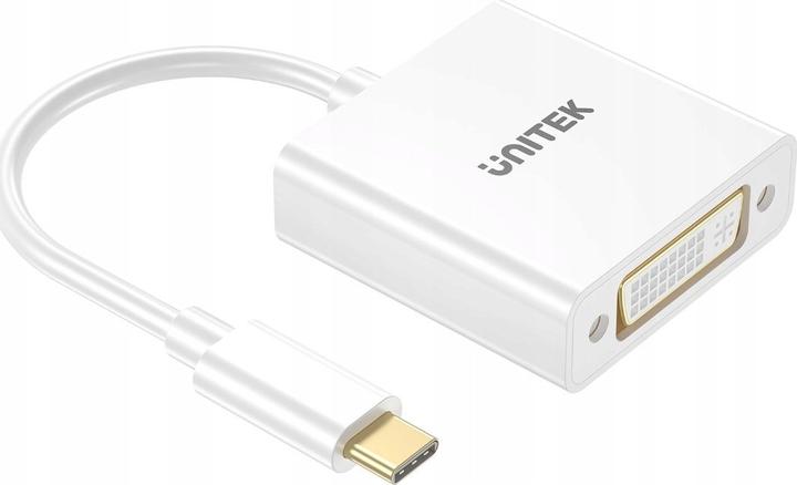 Image du produit Unitek ADAPTATEUR USB-C-DVI 1080P@60HZ BIAŁY 15CM M/F (DVI, 15 cm)