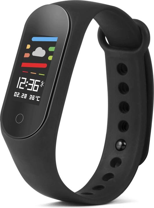 Actual product image Technaxx TX-HR6 2.44 cm (0.96" ) Activity Tracker Bracelet Black IP67 (18.90 mm)