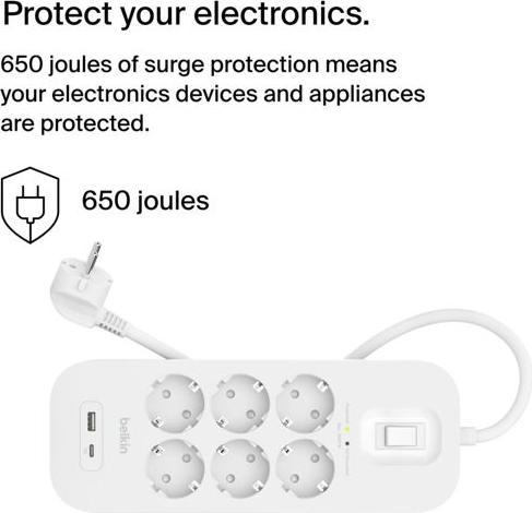 Image du produit Belkin Protection contre les surtensions Surgemaster (6 x, CEE 7/3, 2 m)