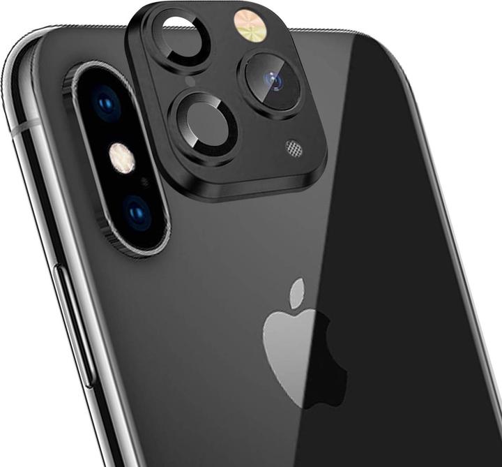 Actual product image Avizar Apple iPhone 11 Pro black fake camera sticker for the glass rear camera (1 Piece, Apple iPhone XS Max)