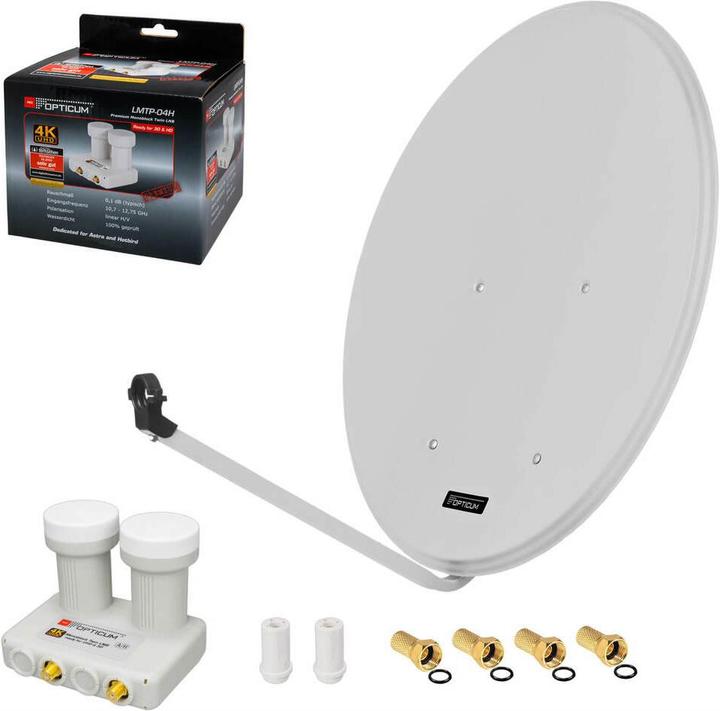 Actual product image Opticum Monoblock Twin Hotbird-Astra (Twin LNB, 40mm)