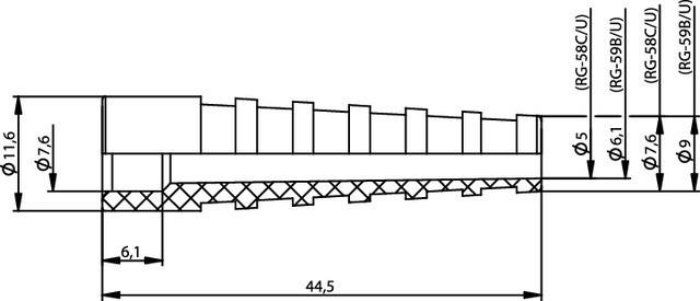 Produktbild Telegärtner Kabelzugentlastung (Antennenkabel)