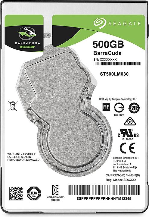 Actual product image Seagate BarraCuda (0.50 TB, 2.5")
