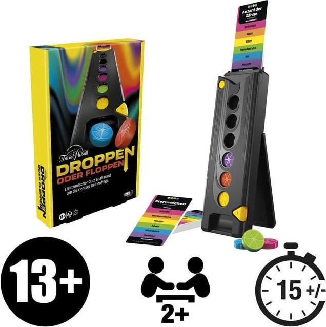 Produktbild Hasbro Droppen oder Floppen, elektronisches Partyspiel von den Machern von Trivial Pursuit (Deutsch)