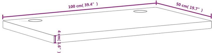 Produktbild VidaXL Schreibtischplatte 100x50x4 cm Massivholz Buche,Material (100 x 50 x 4 cm)