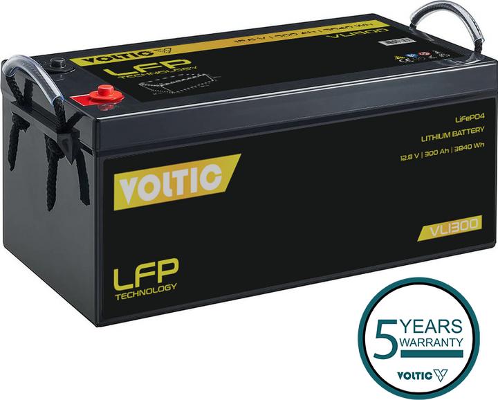 Produktbild Voltic VLI300 LiFePO4 Lithium Versorgungsbatterie"" (12 V, 300 Ah)
