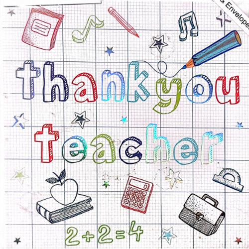 Produktbild Generic Aufschrift DankeschönKarte Teacher 6erPack Karton (6 Stk.)