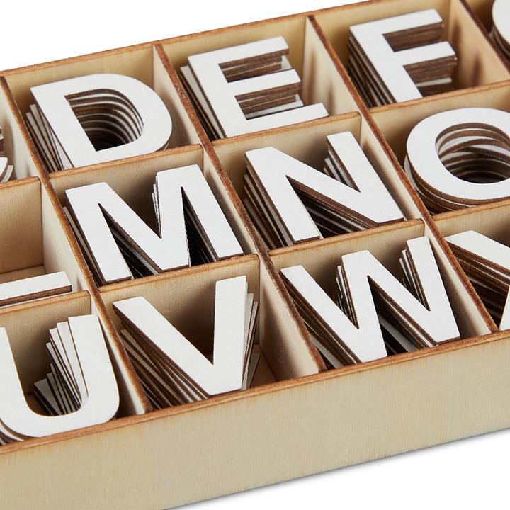 Actual product image Relaxdays 324-piece wooden letter set