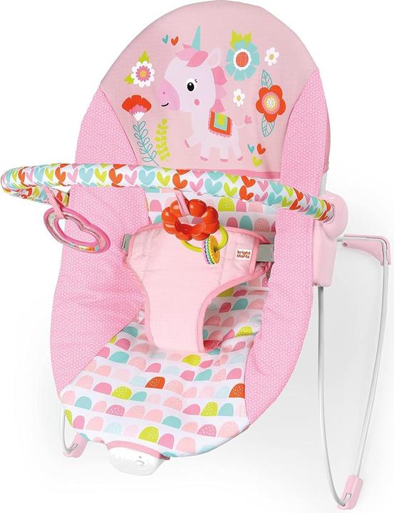 Actual product image Bright Starts Baby bouncer with soothing vibrations, unicorn