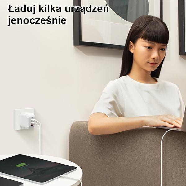 Productafbeelding Uniq Ład. siec. Verge Pro 66W Gan USB-C biały/cloud wit (66 W)