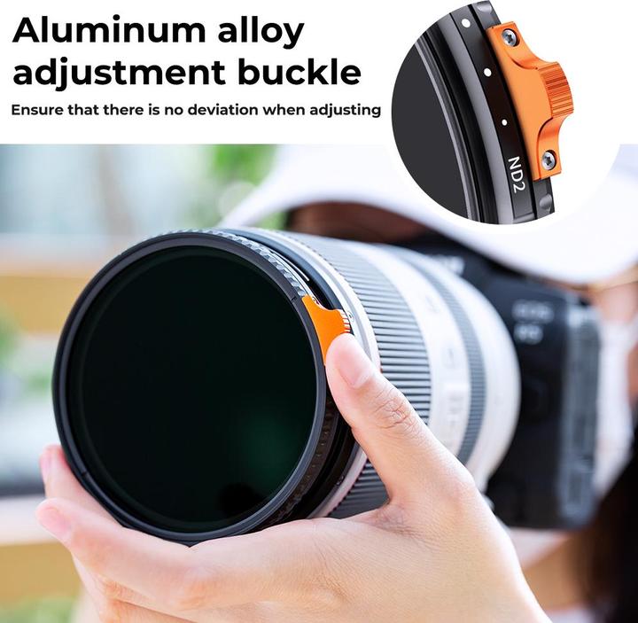 Image du produit K&F Concept Filtre pour objectif 55MM ND2-ND400 variable (1-9 Stops) 28 couches vertes multicouches HD