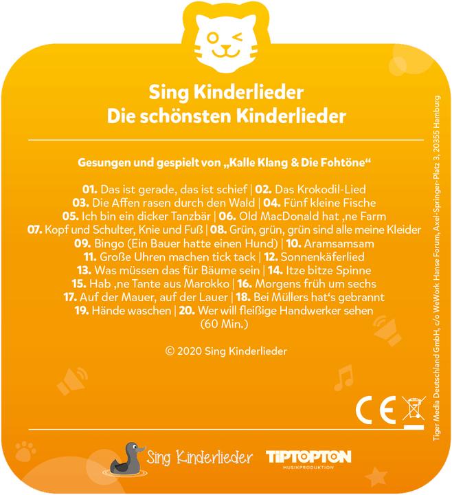 Immagine prodotto Tigermedia Tigercard - Canta Kinderlieder:Le più belle canzoni per bambini (Tedesco)