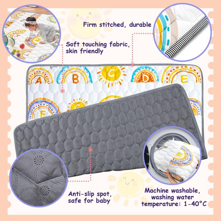 Produktbild Activity Board Krabbelmatte Spielmatte Baby Schadstofffreie Matte Schadstofffrei (127 x 127 cm)