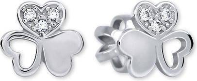Brilio Delicate earrings in white gold with crystals 239 001 00938 07