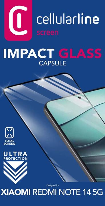 Produktbild Cellularline Impact Glass Capsule (1 Stück, Xiaomi Redmi Note 14 Pro 5G)