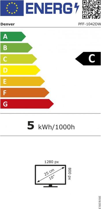 Label énergétique Denver PFF-1042 (10.10", 1280 x 800 pixels)