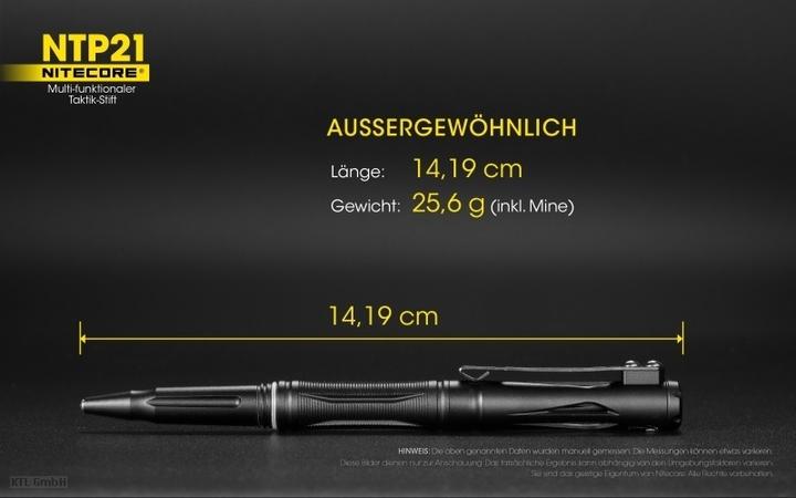 Actual product image Nitecore Tactical Pen NTP21 (Black, 1 x)