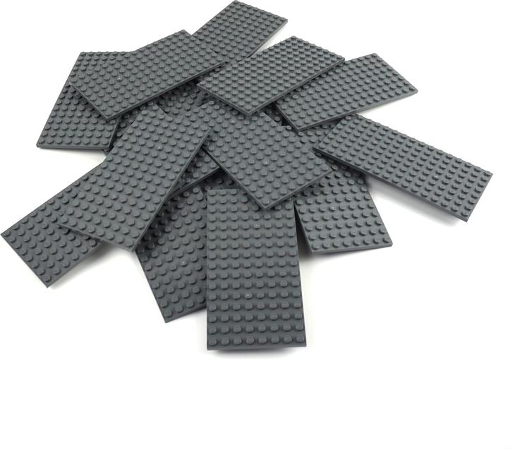 Image du produit LEGO Plaques de construction 8x16 Gris foncé - Classic, Basic, City - Plaque gris bleu foncé 92438 (92438)