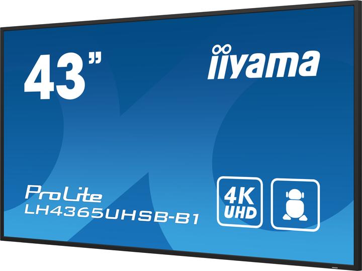 Immagine prodotto iiyama 43" 3840x2160, pannello UHD IPS, Haze 1%, 8 (3840 x 2160 pixel, 42.50")