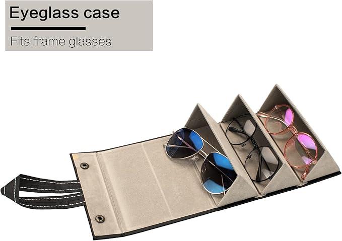 Actual product image Only-Bags.Store Premium sunglasses storage organiser, folding glasses travel case, hanging display support