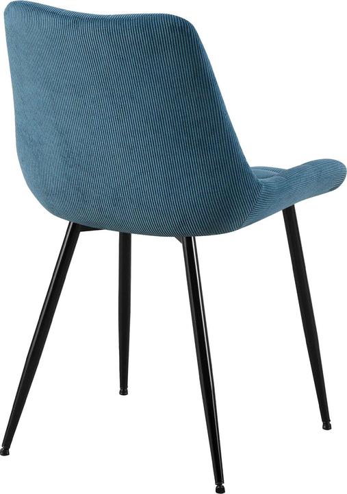 Image du produit CLP Chaise de salle à manger Sardna revêtement velours côtelé rembourré avec dossier