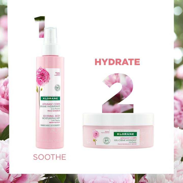 Actual product image Klorane Moisturising gel cream with peony (Body cream, 200 ml)