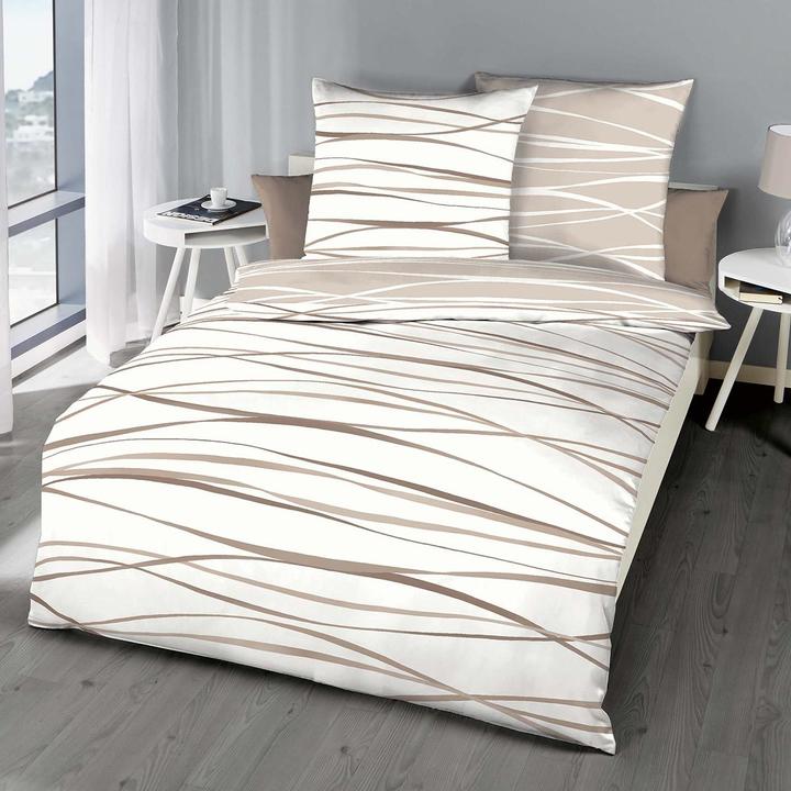 Produktbild BettwarenShop Bibermotion nature (Bettwäsche Set, 200 x 220 cm, 80 x 80 cm)