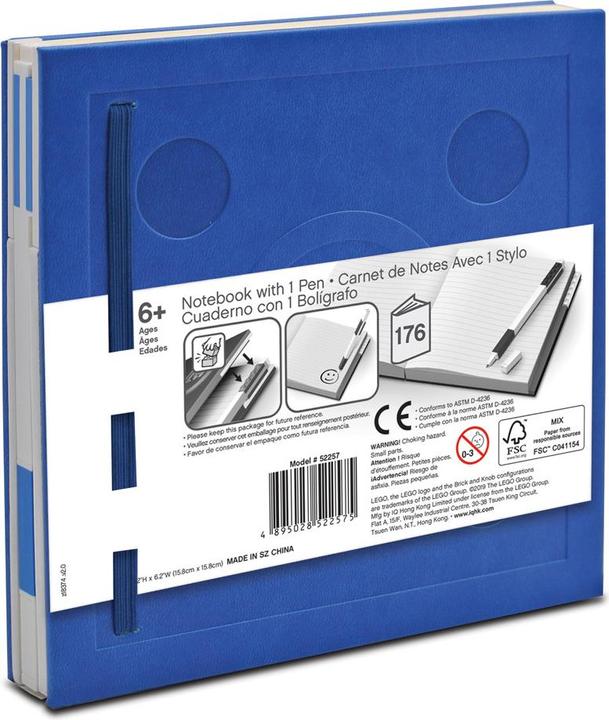 Image du produit LEGO Bloc-notes bleu Square avec stylo (LEGO DC)
