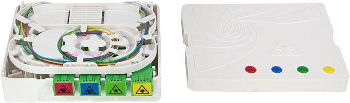 Produktbild LogiLink FTTH-Spleiábox, 4x SC/APC, 20 m Verlegekabel, weiá (Spleissbox)