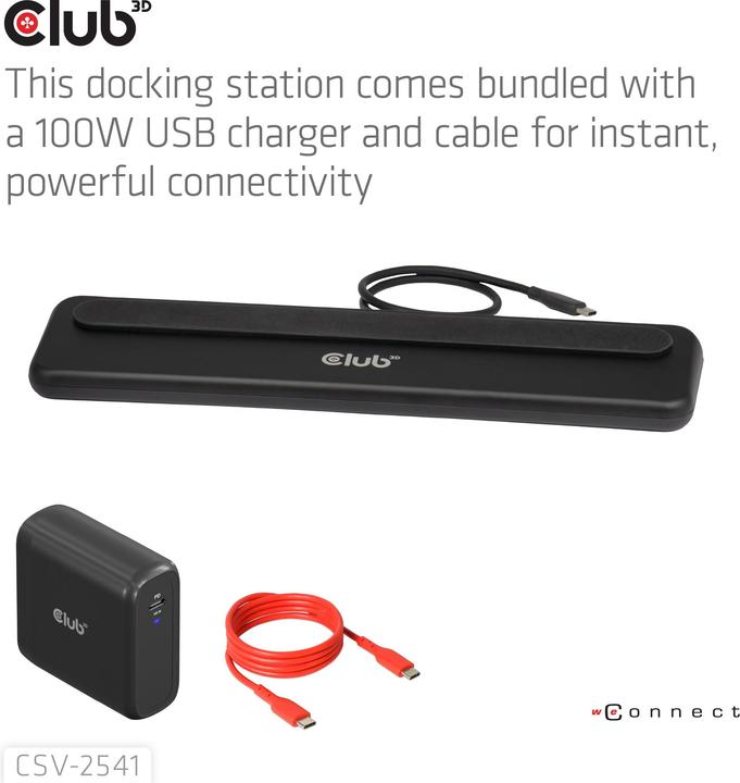 Produktbild Club 3D Club3D USB-C 12in1-Dock >DP1.4/2xHDMI/2xUSB-C/ 8K30Hz PD100W retail (Docking Port, 12 Ports)