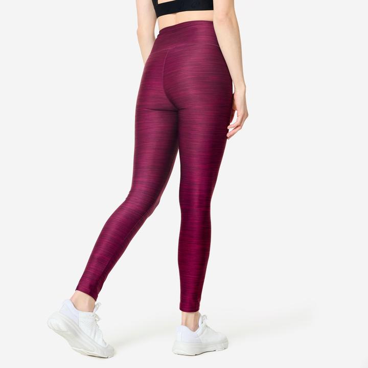 Image du produit Domyos Legging de fitness taille haute femme, imprimé gris (W26/L30)