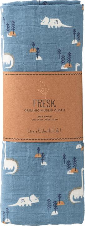 Fresk Swaddle Mulltuch, Dino (120 cm)