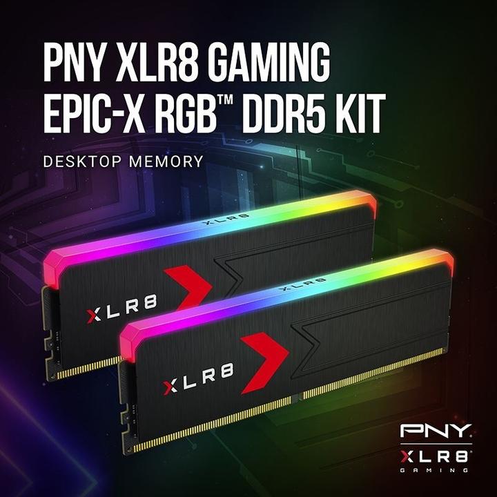 Actual product image PNY MD32GK2D5600036XRGB (2X16GO 6000 PC48000) (2 x 16GB, 6000 MHz, DDR5 RAM, DIMM)