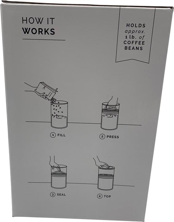 Actual product image Airscape Coffee tin medium black matt (1.89 l)