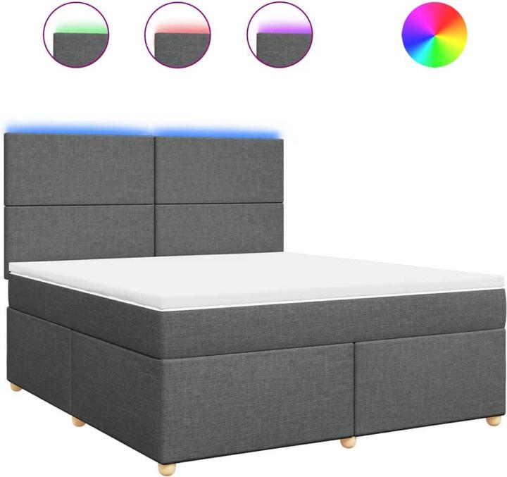 Produktbild VidaXL Bo x springbett mit Matratze 180 x 200 cm Stoff (180 x 200 cm)