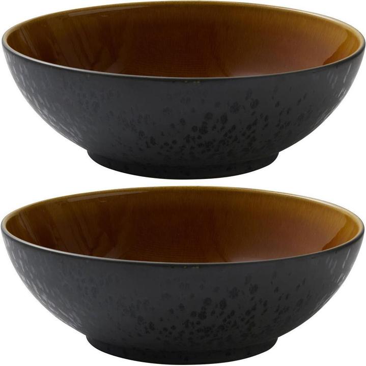 Produktbild Bitz Salatschüssel schwarz/amber 30cm (30 cm, 27.34 l, 1 x)