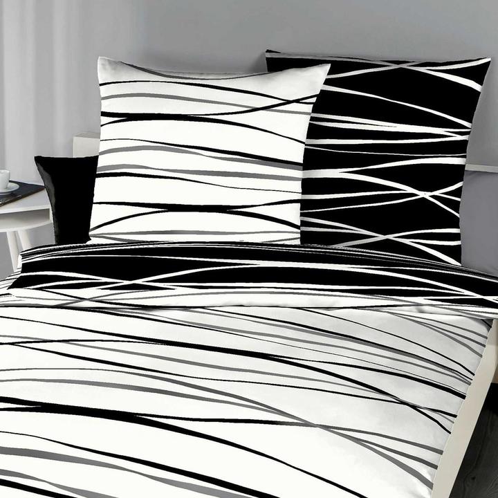 Produktbild BettwarenShop Bibermotion black&white (Bettwäsche Set, 135x200 cm + 80x80 cm)