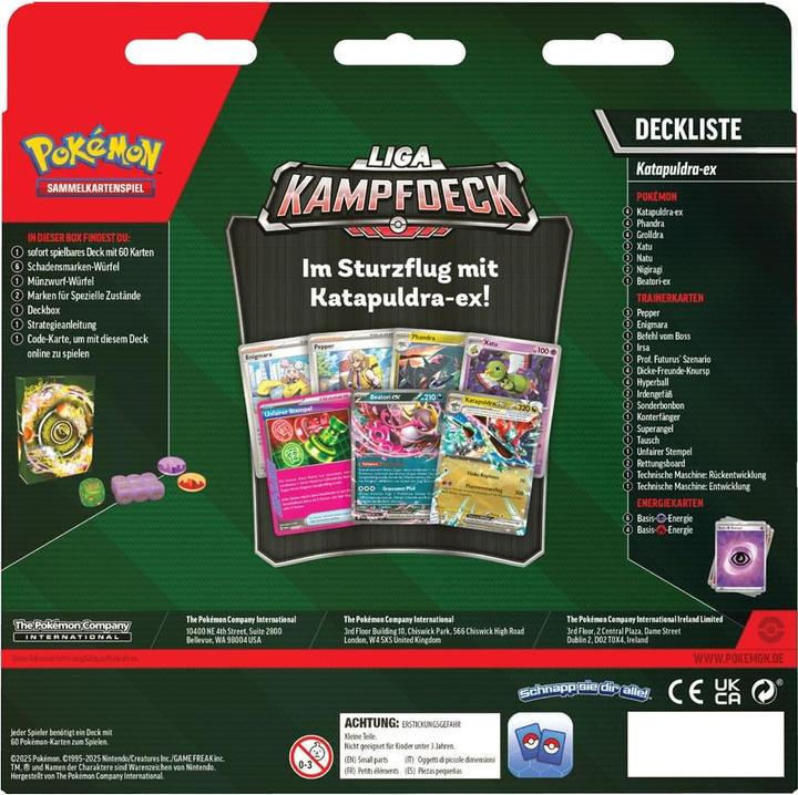 Actual product image Pokémon Katapuldra-ex League Battle Deck (German, Deck)