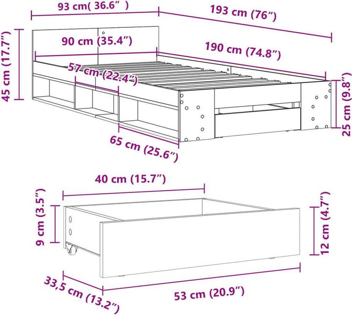 Produktbild VidaXL Keran (90 x 190 cm)