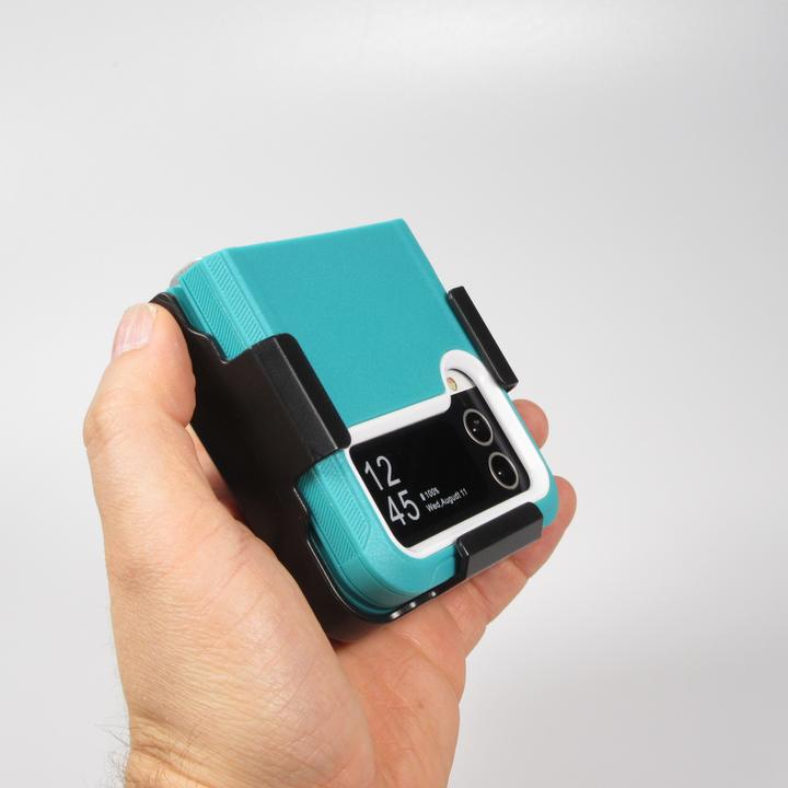 Immagine prodotto PhoneLook Manicotto in silicone rinforzato Optimum-protect con clip da cintura turchese (Samsung Galaxy Z Flip4)