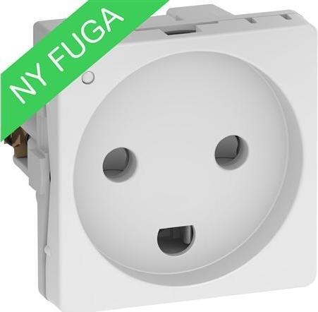 Actual product image LK FUGA socket outlet 2-pole + DK earth with LED, white
