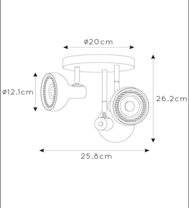 Produktbild Lucide SENSAS - Deckenstrahler - Ø 25,8 cm - 3xES111 - Grün 30997/13/33 (GU10)