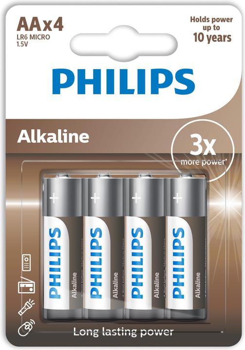 Produktbild Philips Alkaline Pila AA Lr6 Blister*4 (4 Stk., AA)