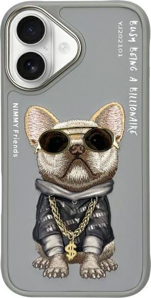 Produktbild Dog & Bone Nimmy case iPhone 16 6.1" gray Glasses Cool Dog (Apple iPhone 16)