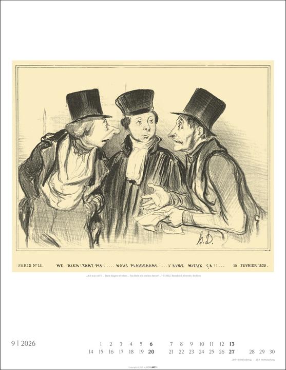 Produktbild Honoré Daumier: Die Juristen Kalender 2026 (34 x 44 cm, Deutsch)