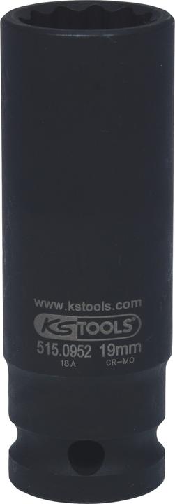 Produktbild KS Tools 1/2" Kraft-Stecknuss lang (19/32")