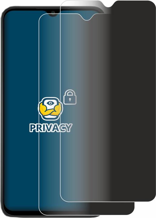 Productafbeelding BROTECT Anti-spionnetje privacyfolie Beschermfolie tegen blauw licht (2 Stuk, Xiaomi Redmi 9C)